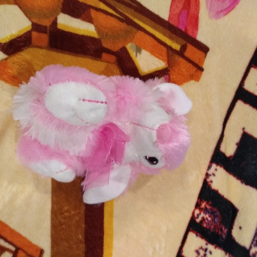 Pink stuffed bunny